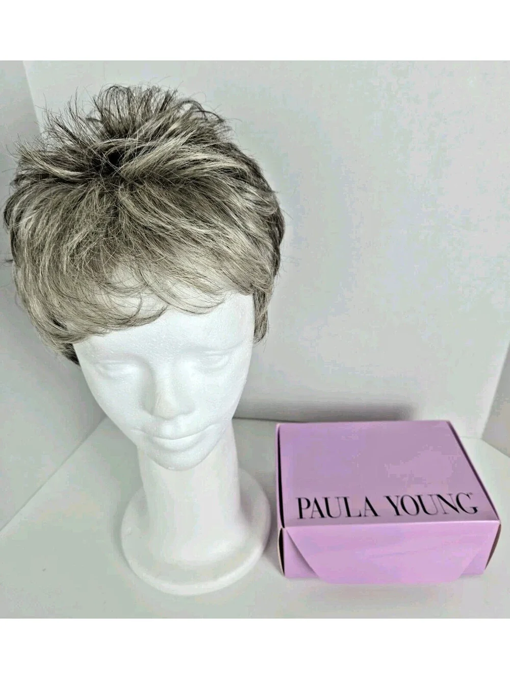 Paula Young Wig Ivy Short Gray WhisperLite Wig Color 22 Clip In